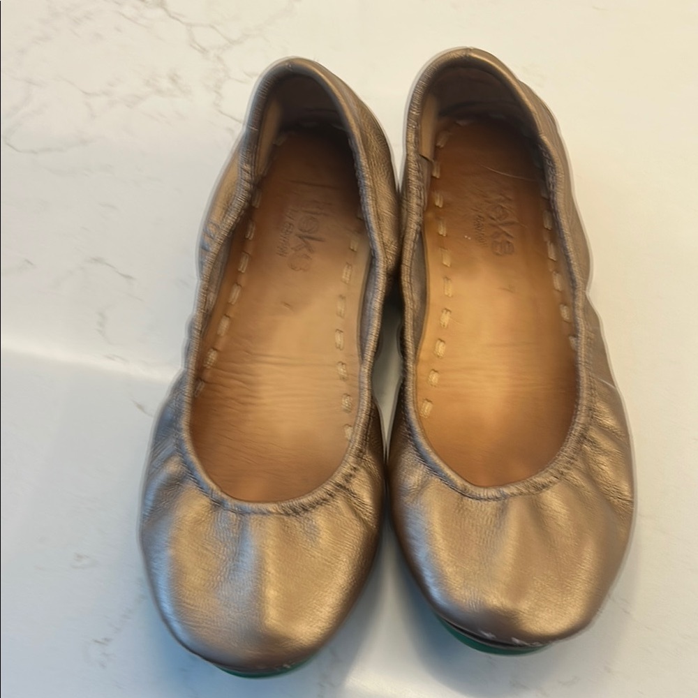 Tieks Bronze Ballet Flats with Elastic Edge and Flexible Sole